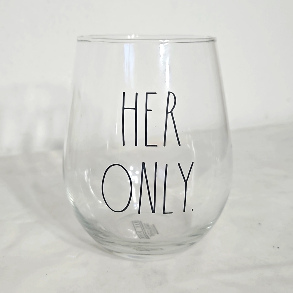 Rae Dunn for Enchante Her Only. stemless wine glass